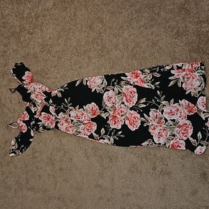 Miami, XS, black with flowers dress
